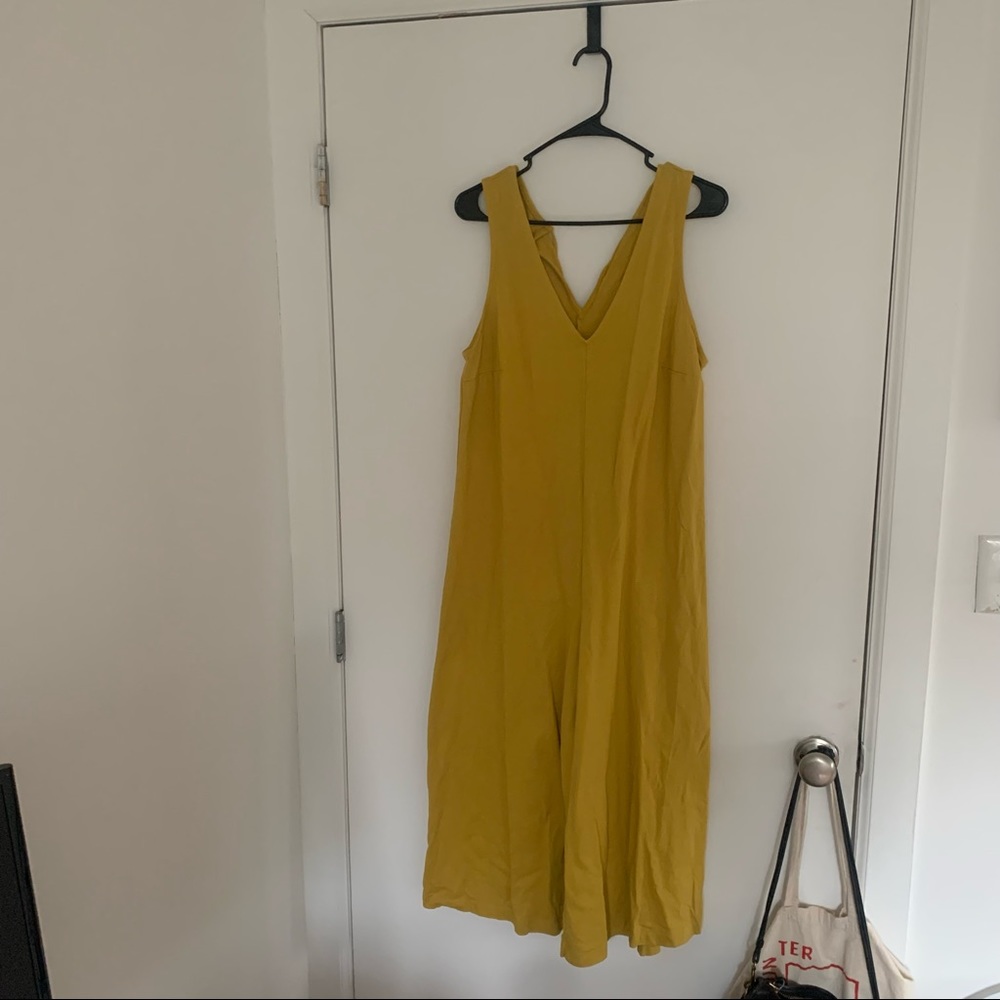 los angeles apparel yellow jumpsuit
